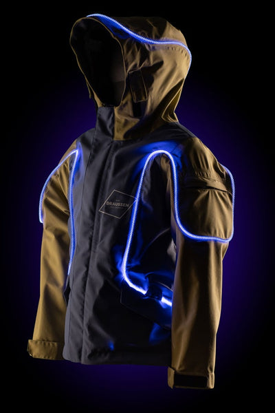 Halo LED Jacke - Outdoor & Bike 3L, blue-sand