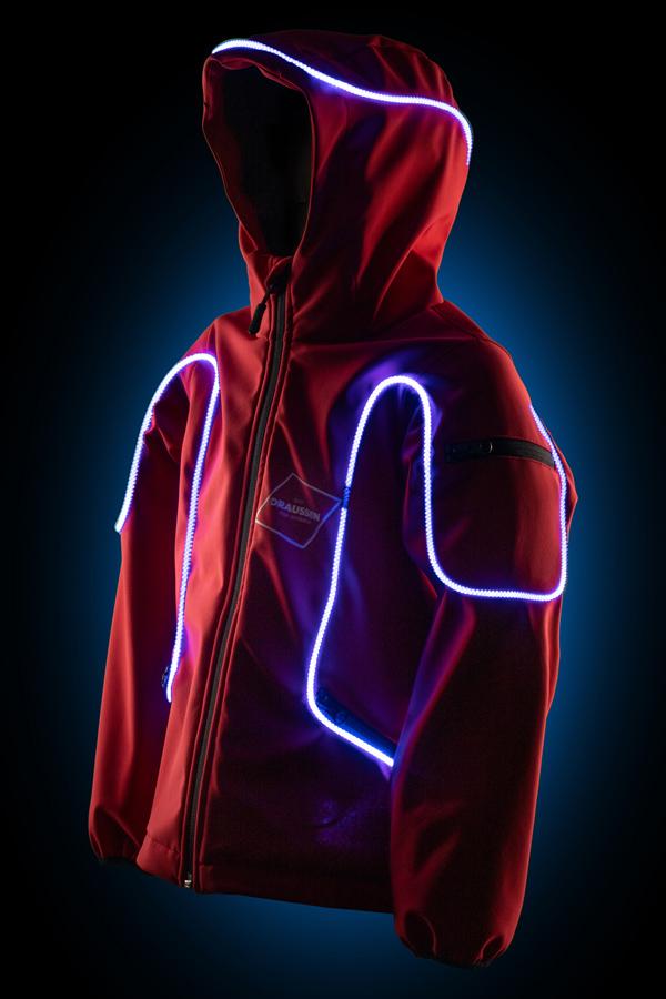Halo LED Jacket - Softshell, red